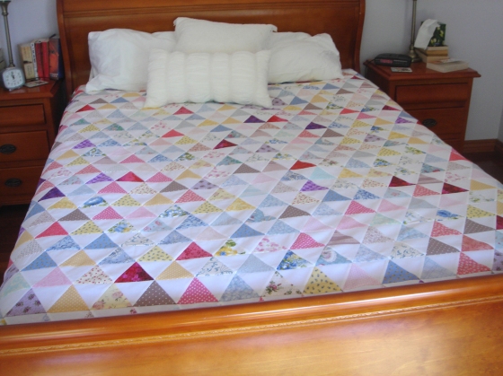 This is just the finished quilt top. I have yet to quilt it.