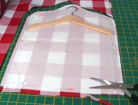 Use your pattern to cut out one piece for the front of the bag.