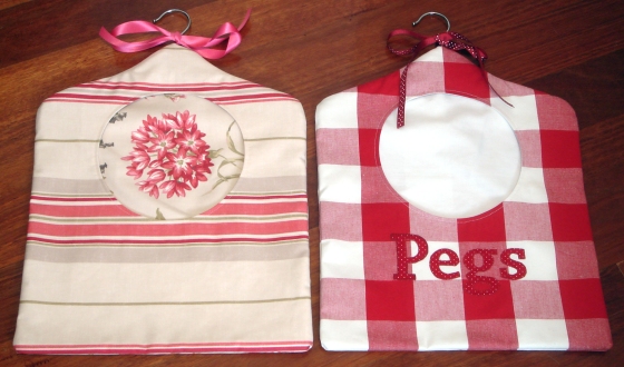 Hand-made bags for clothes pegs