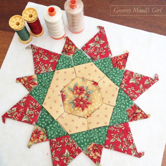 Incomplete patchwork Christmas star