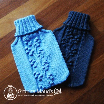 Knitted hot-water bottle covers