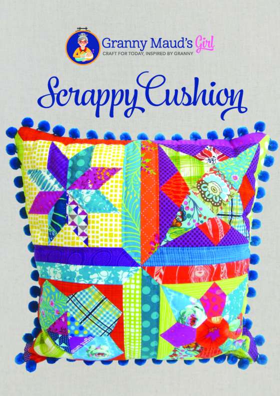 Scrappy cushion (pillow) pattern by Granny Maud's Girl