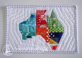 Prototype for the ‘Australia’ block pattern by Granny Maud’s Girl